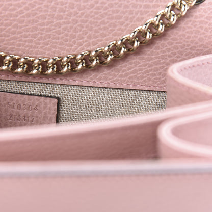 Gucci Dollar Calfskin Small Interlocking G Shoulder Bag Soft Pink 9 of 10