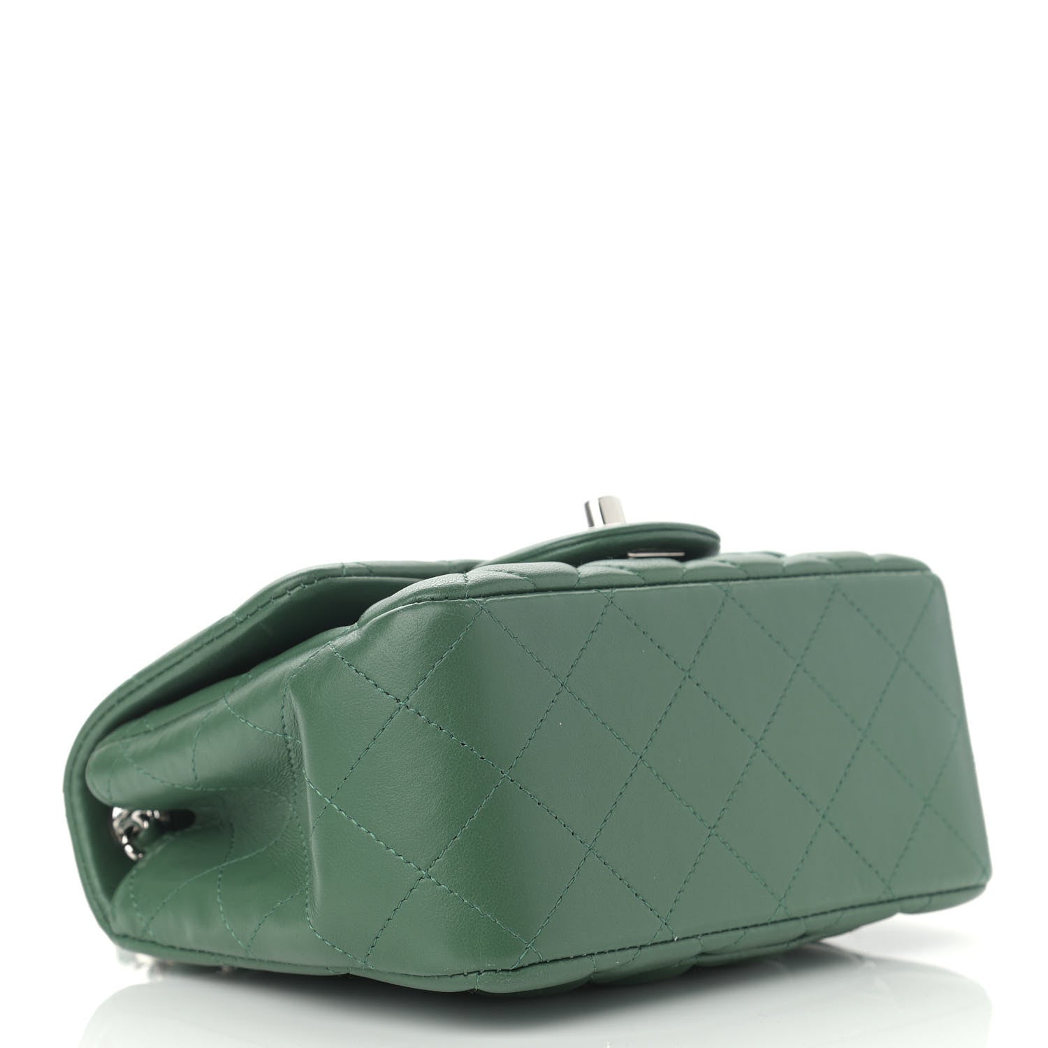 Chanel Lambskin Quilted Mini Square Flap Green 3 of 10