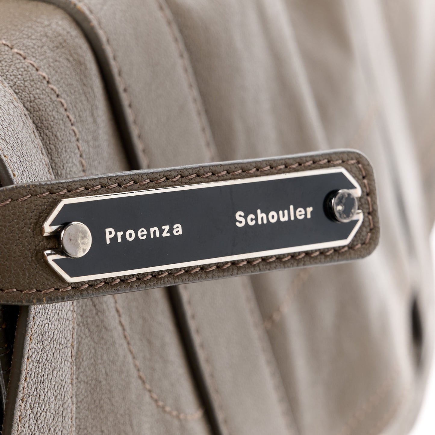 PROENZA SCHOULER Lambskin Medium PS1 Satchel Smoke