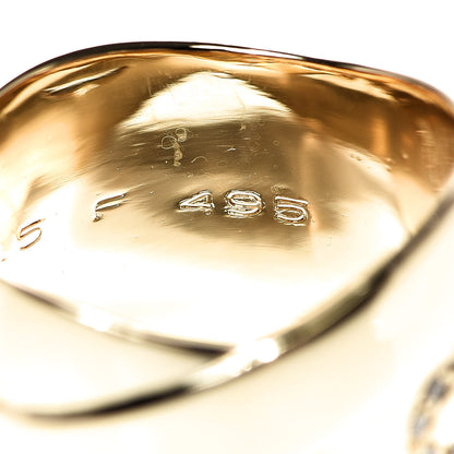 Chanel 18K Yellow Gold Diamond Bolduc Ring 49 4.75 7 of 7