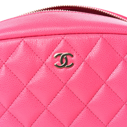 Chanel Caviar Quilted Medium Curvy Pouch Cosmetic Case Pink 7 of 7