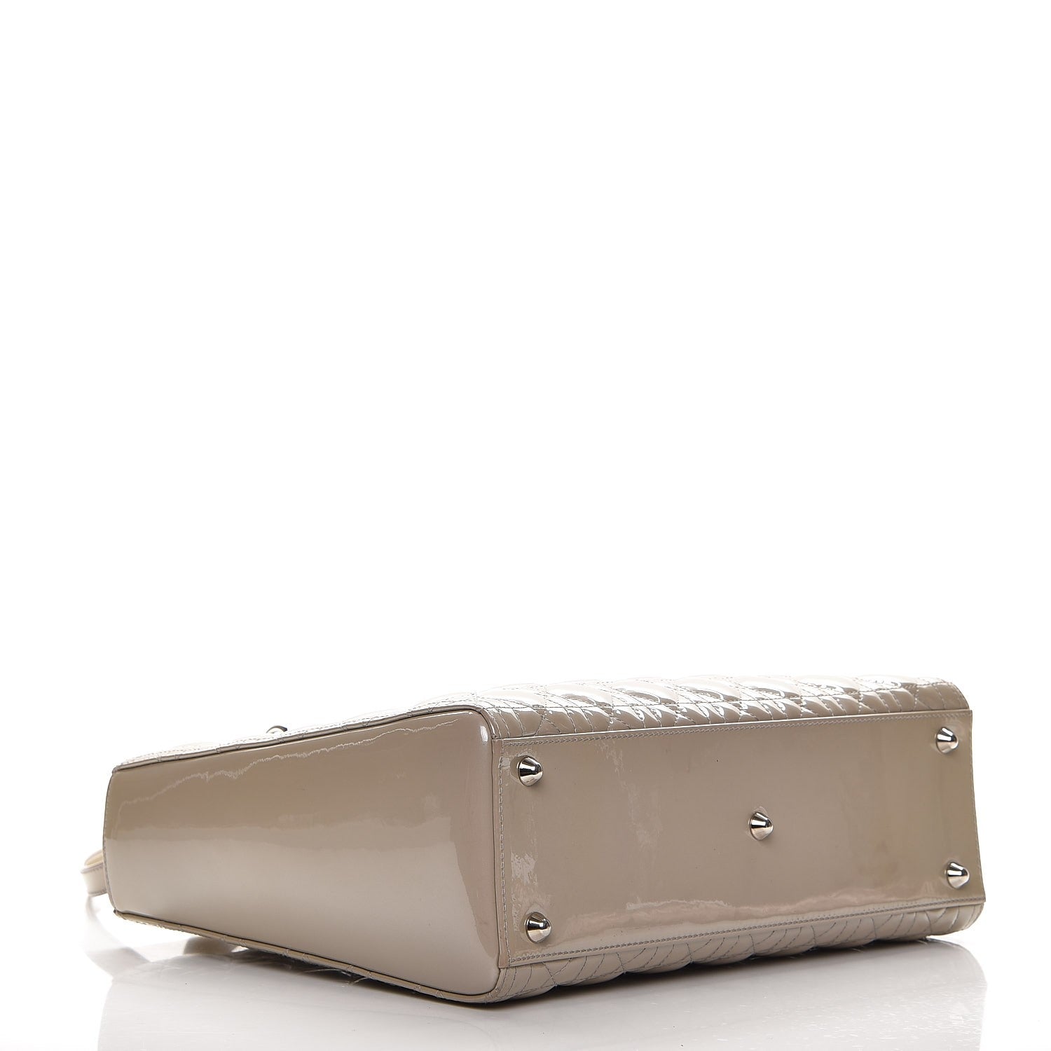 Christian Dior Patent Cannage Large Lady Dior Grey 5 of 11