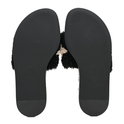 Louis Vuitton Shearling Magnetic Flat Mule 40 Black 5 of 9