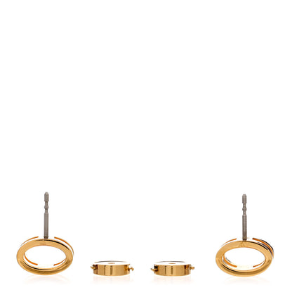 Hermes Gold Lacquered Mini Pop H Earrings New Rough H 3 of 5