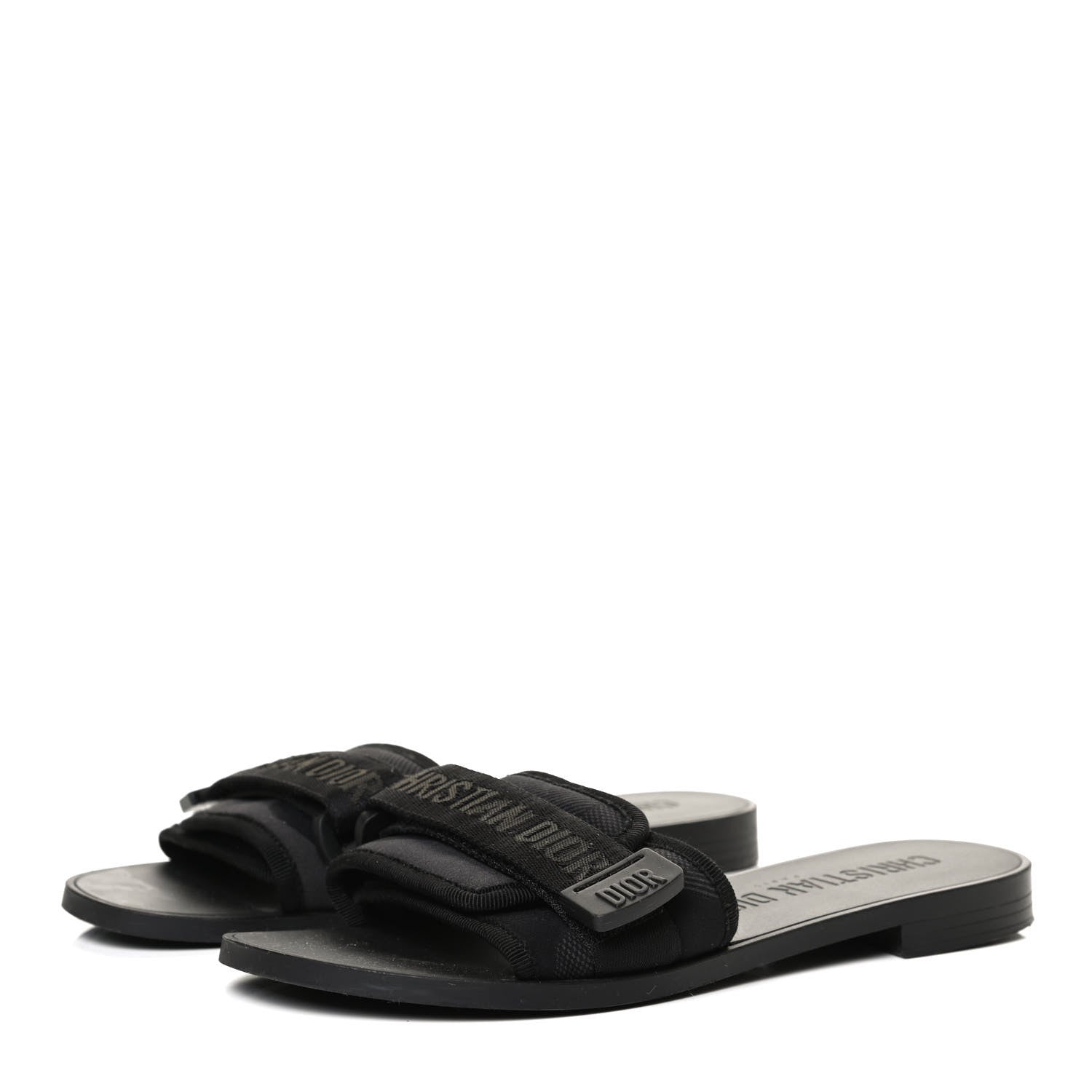 Christian Dior Technical Stretch Fabric Camouflage Dio(r)evolution Slide Sandals 36 Black Military 3 of 11