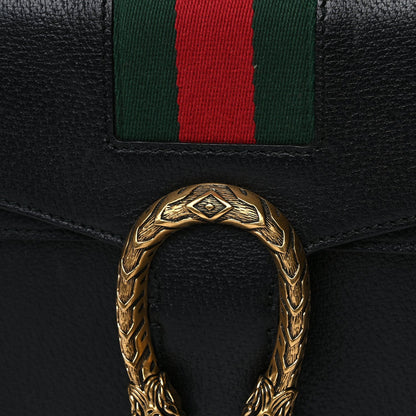 Gucci Calfskin Web Small Dionysus Shoulder Bag Black 7 of 9