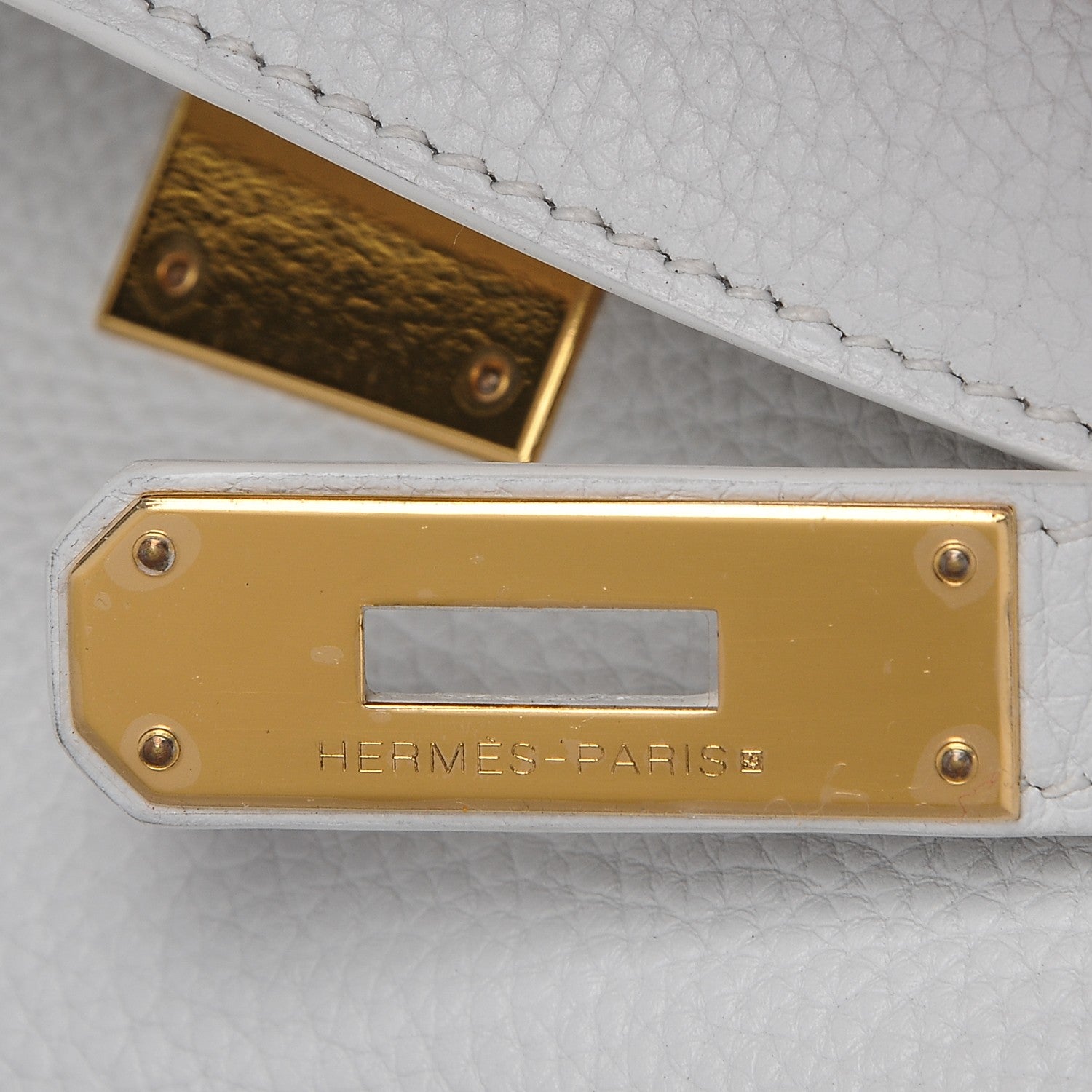 Hermes Taurillon Clemence Kelly Retourne 35 White 8 of 25