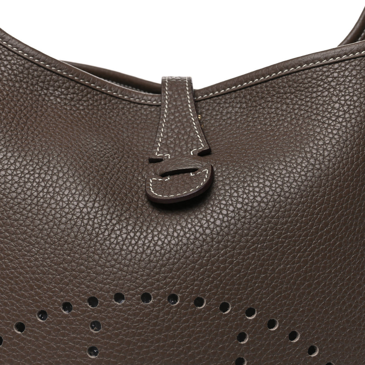 Hermes Taurillon Clemence Evelyne PM Etoupe 6 of 8