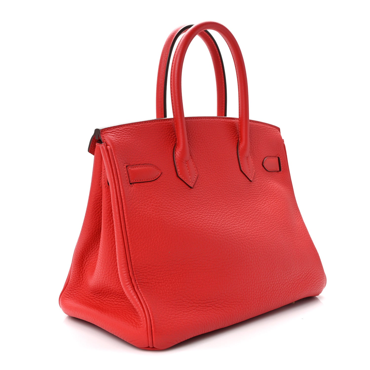 Hermes Taurillon Clemence Birkin 30 Rouge Tomate 3 of 15