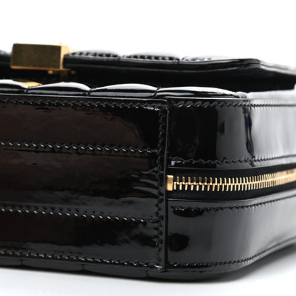 Saint Laurent Patent Matelasse Monogram Vicky Camera Bag Black 7 of 10