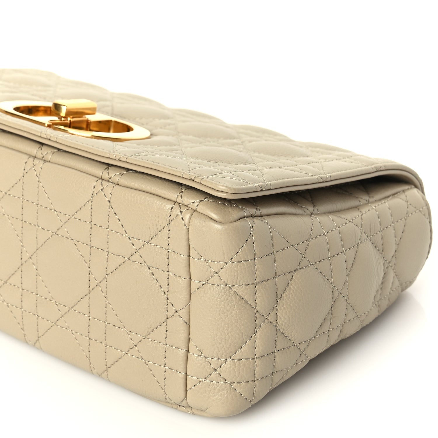 Christian Dior Supple Calfskin Cannage Medium Caro Bag Beige 15 of 16
