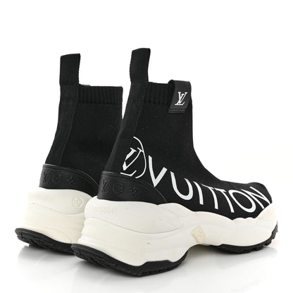 Louis Vuitton Stretch Fabric Run 55 Sneaker Boots 35 Black 4 of 7