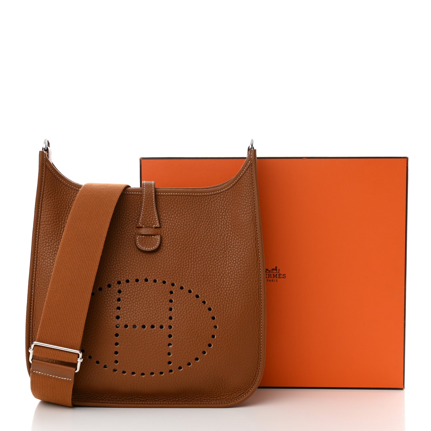 Hermes Taurillon Clemence Evelyne III PM Gold 11 of 11