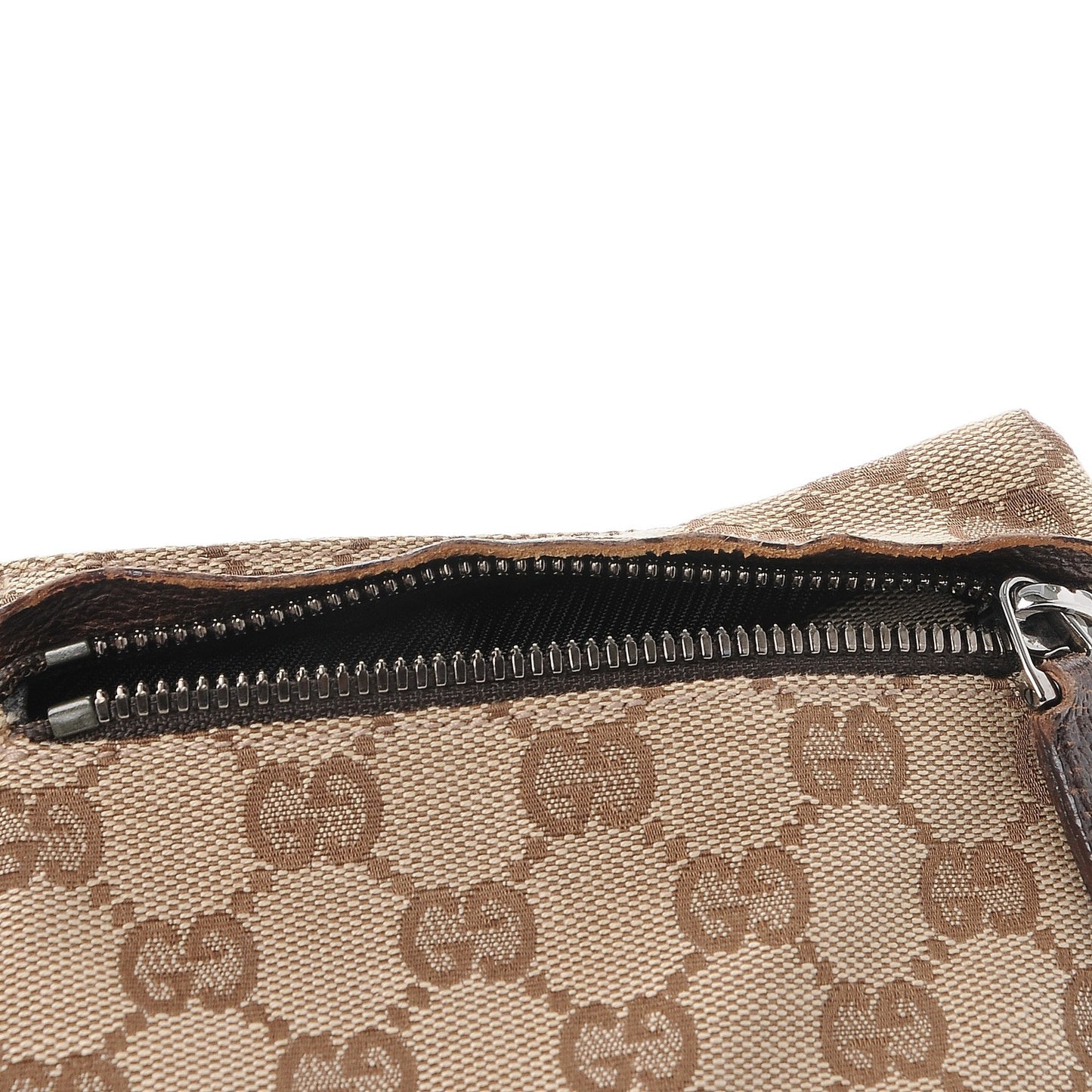 GG Monogram Double Pocket Belt Bag Dark Brown