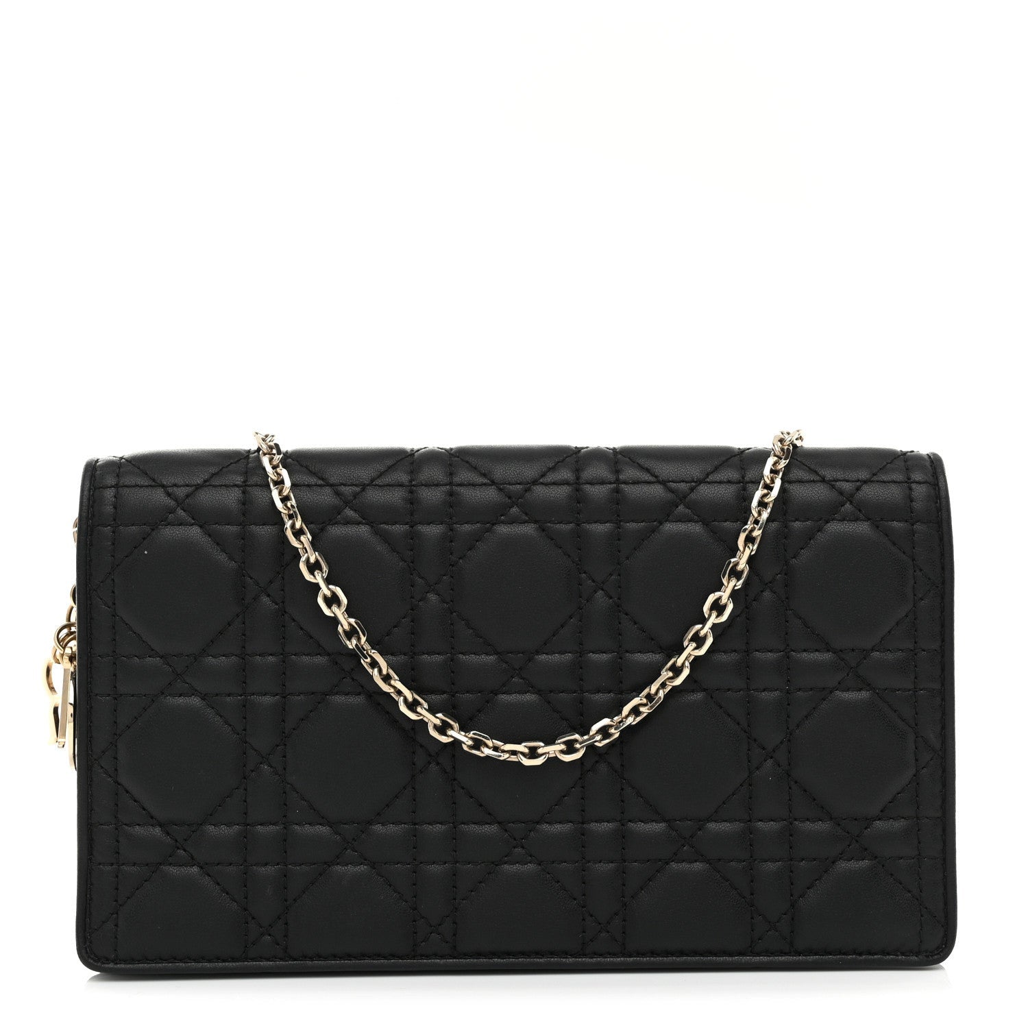 Christian Dior Lambskin Cannage Lady Dior Pouch Black 1 of 7