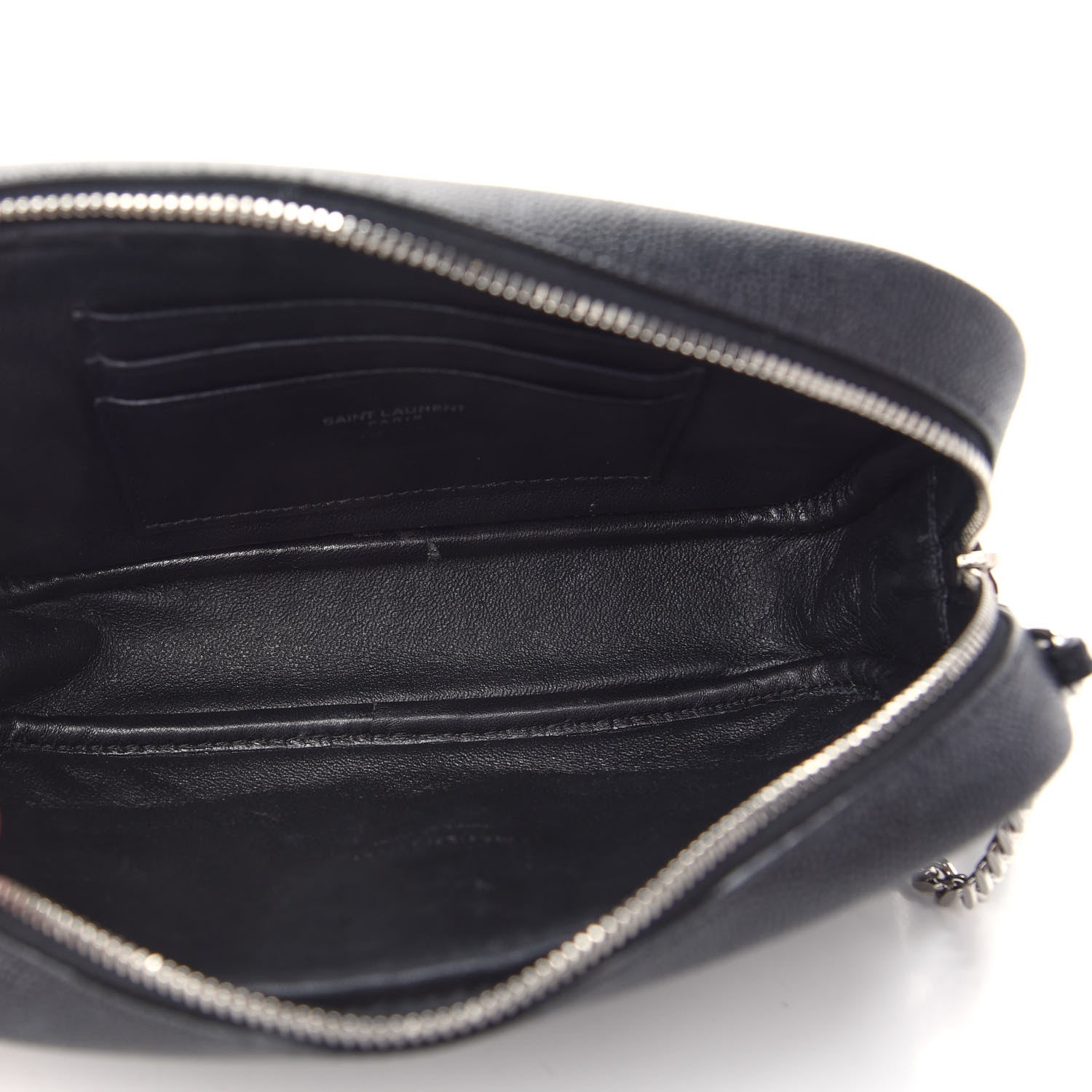 Saint Laurent Grain De Poudre Matelasse Monogram Mini Lou Camera Bag Black 5 of 8