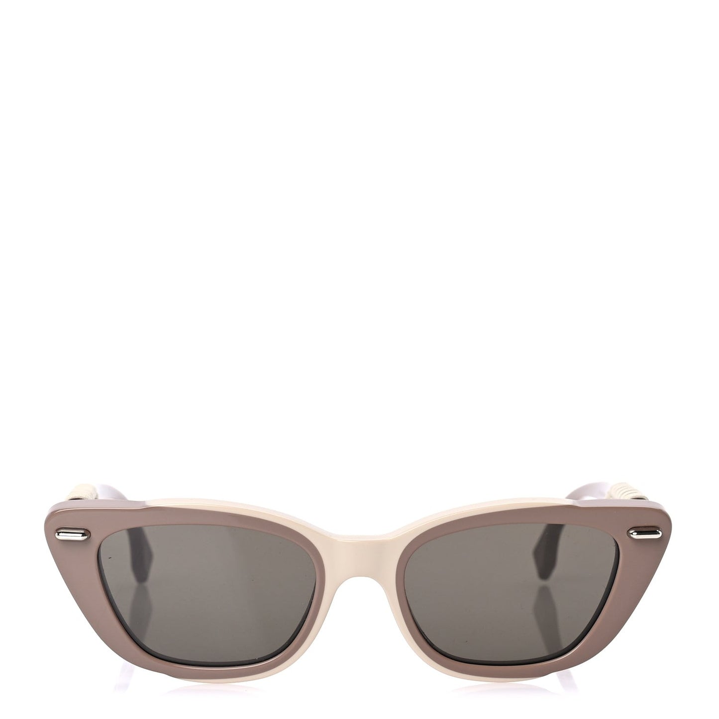 Acetate Interlace Cat Eye Sunglasses FE40171I Brown Ivory