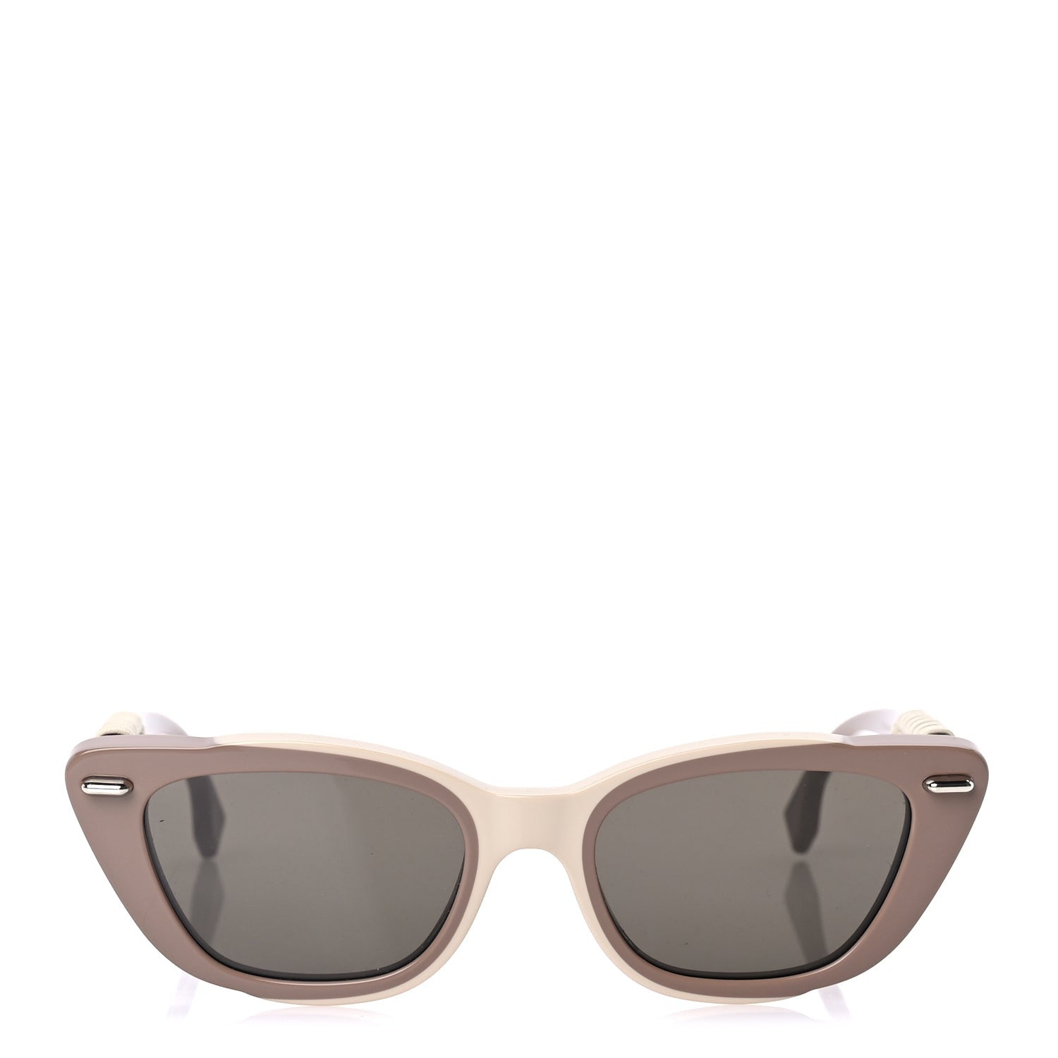 Fendi Acetate Interlace Cat Eye Sunglasses FE40171I Brown Ivory 2 of 7