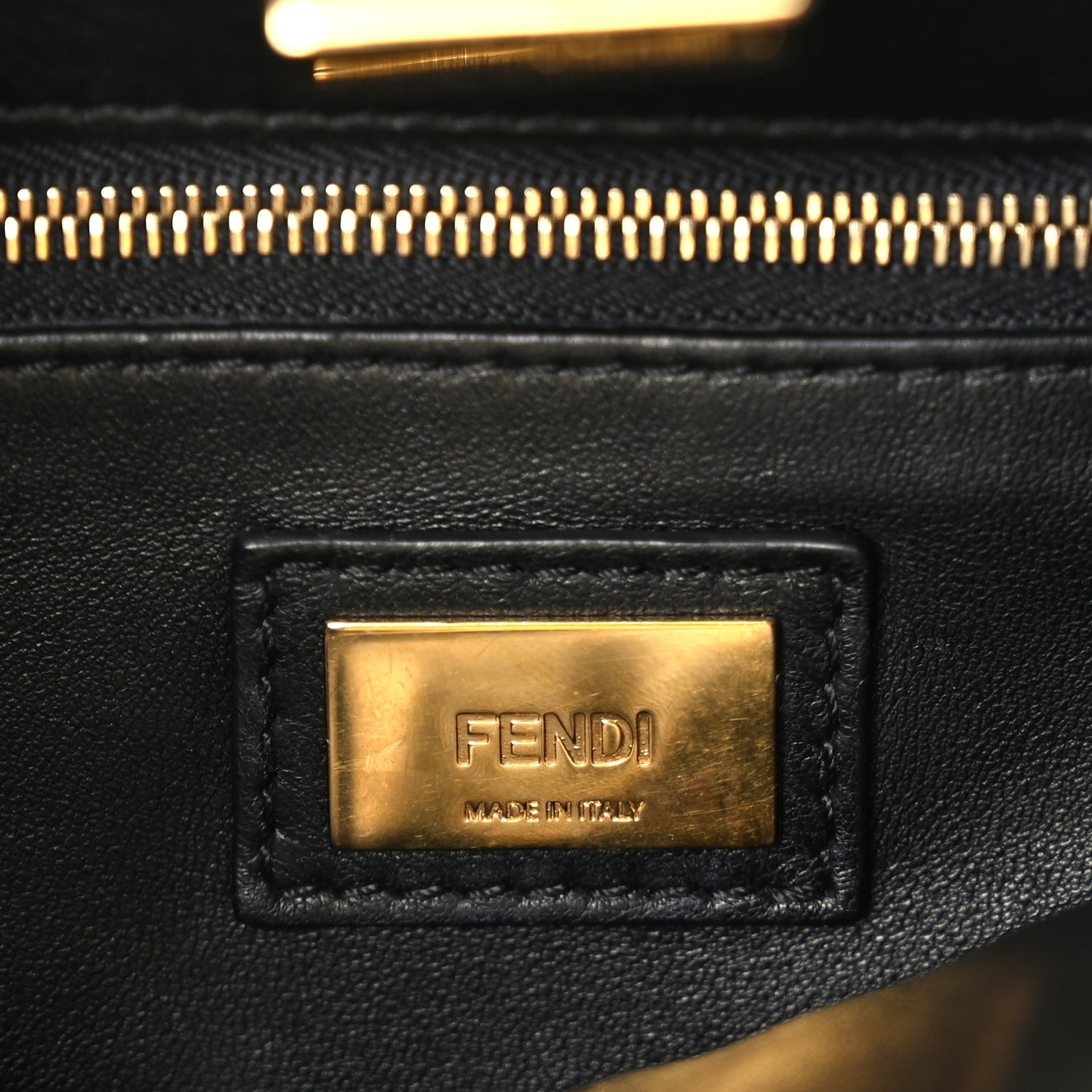 Fendi Nappa Mini Peekaboo Iconic Satchel Black 5 of 8