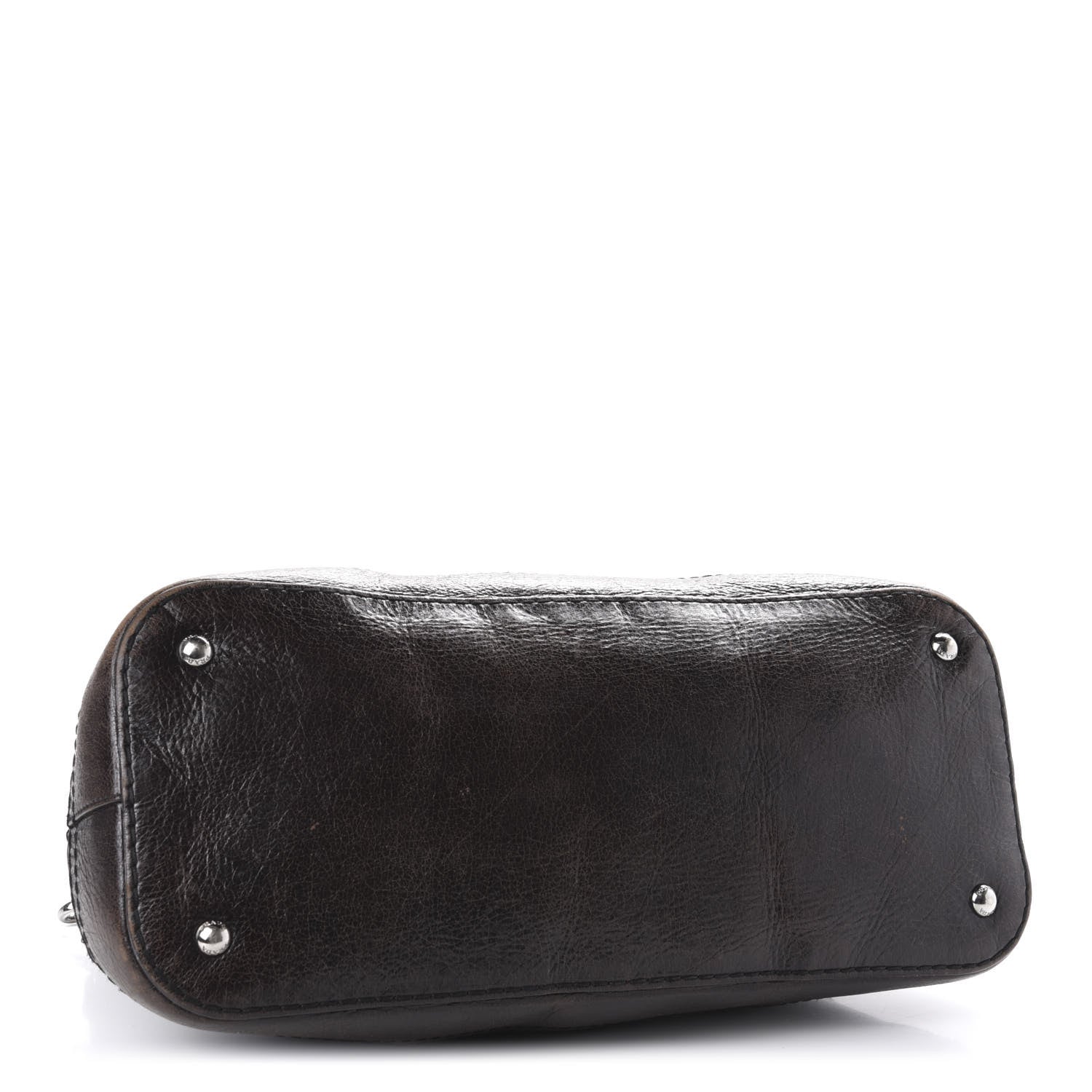 Prada Tessuto Nylon Vitello Shine Dome Satchel Ebano 5 of 10