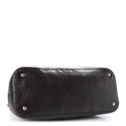 Prada Tessuto Nylon Vitello Shine Dome Satchel Ebano 5 of 10