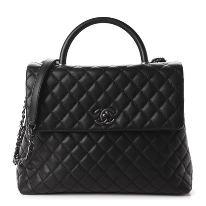 Chanel Caviar Quilted Large Coco Handle Flap Black 1 of 11