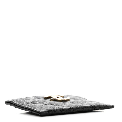 Chanel Caviar Quilted Striated Card Holder Black 4 of 8