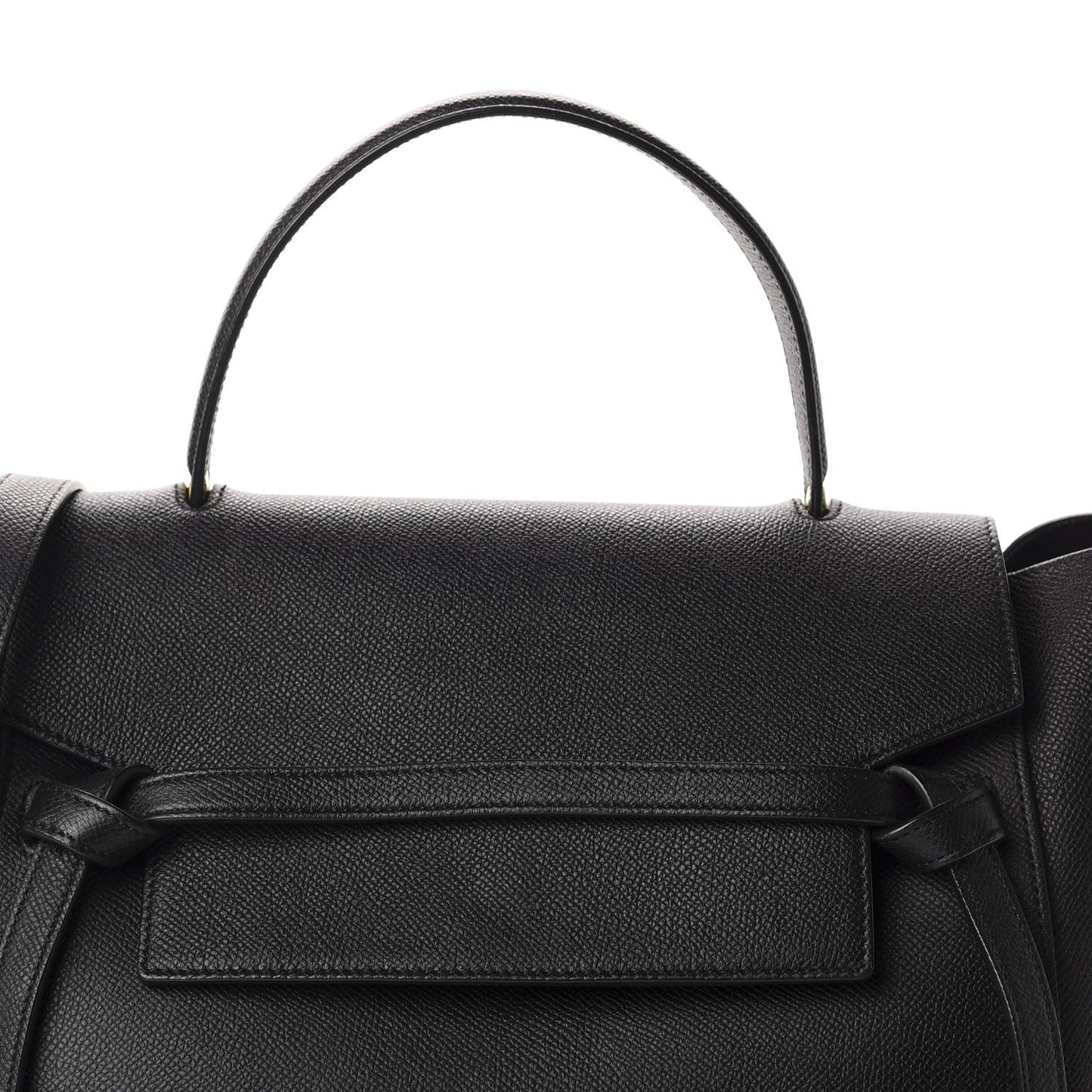 Grained Calfskin Mini Belt Bag Black