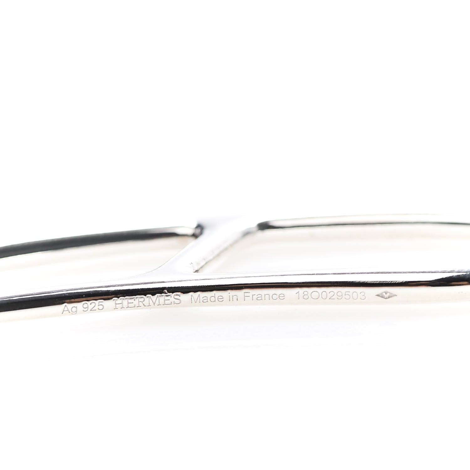 Hermes Sterling Silver Chaine D'Ancre Twist Earrings 5 of 6