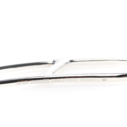 Hermes Sterling Silver Chaine D'Ancre Twist Earrings 5 of 6