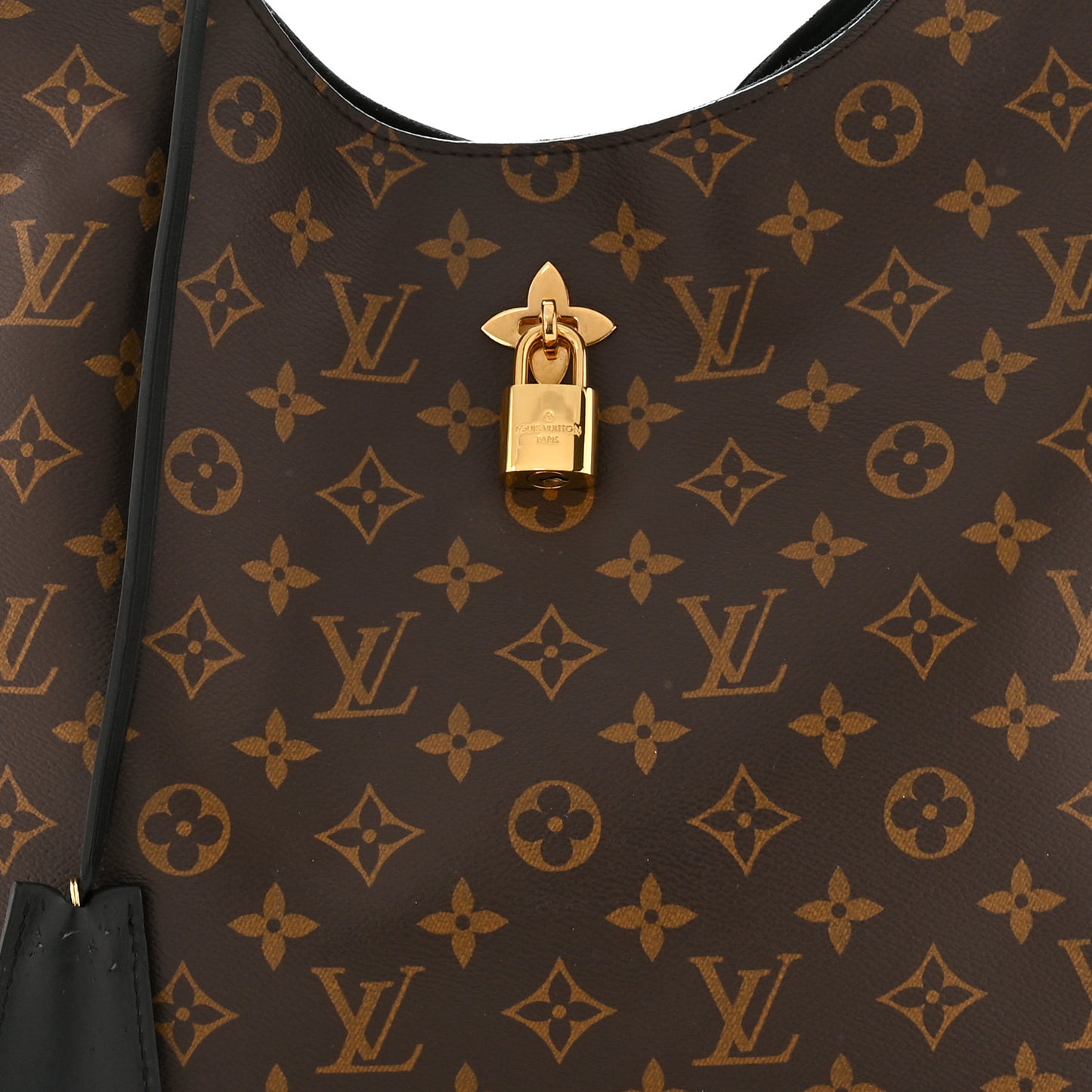 Monogram Flower Hobo Black