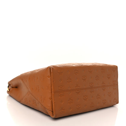 MCM Calfskin Ottomar Monogram Large Klara Hobo Cognac 3 of 5