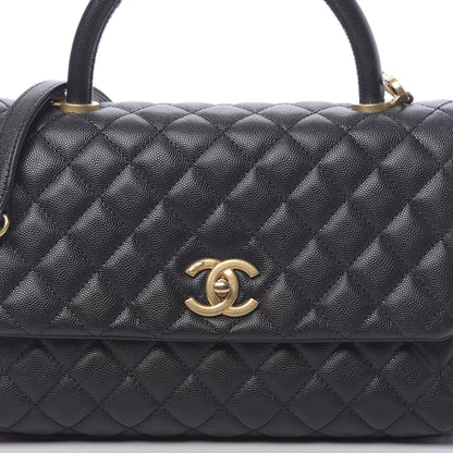 Chanel Caviar Quilted Small Coco Handle Flap Black 10 of 11