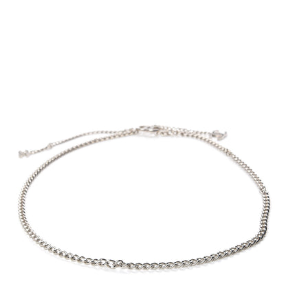 Chanel Enamel CC Chain Logo Belt Silver Black 3 of 7