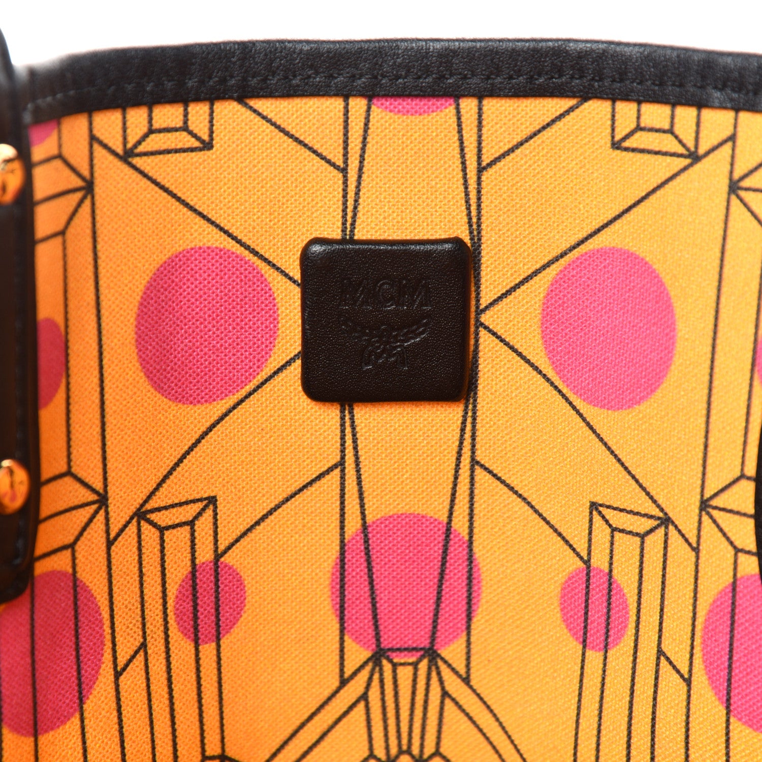 MCM Visetos Medium Project Reversible Shopper Tote Beige 6 of 14