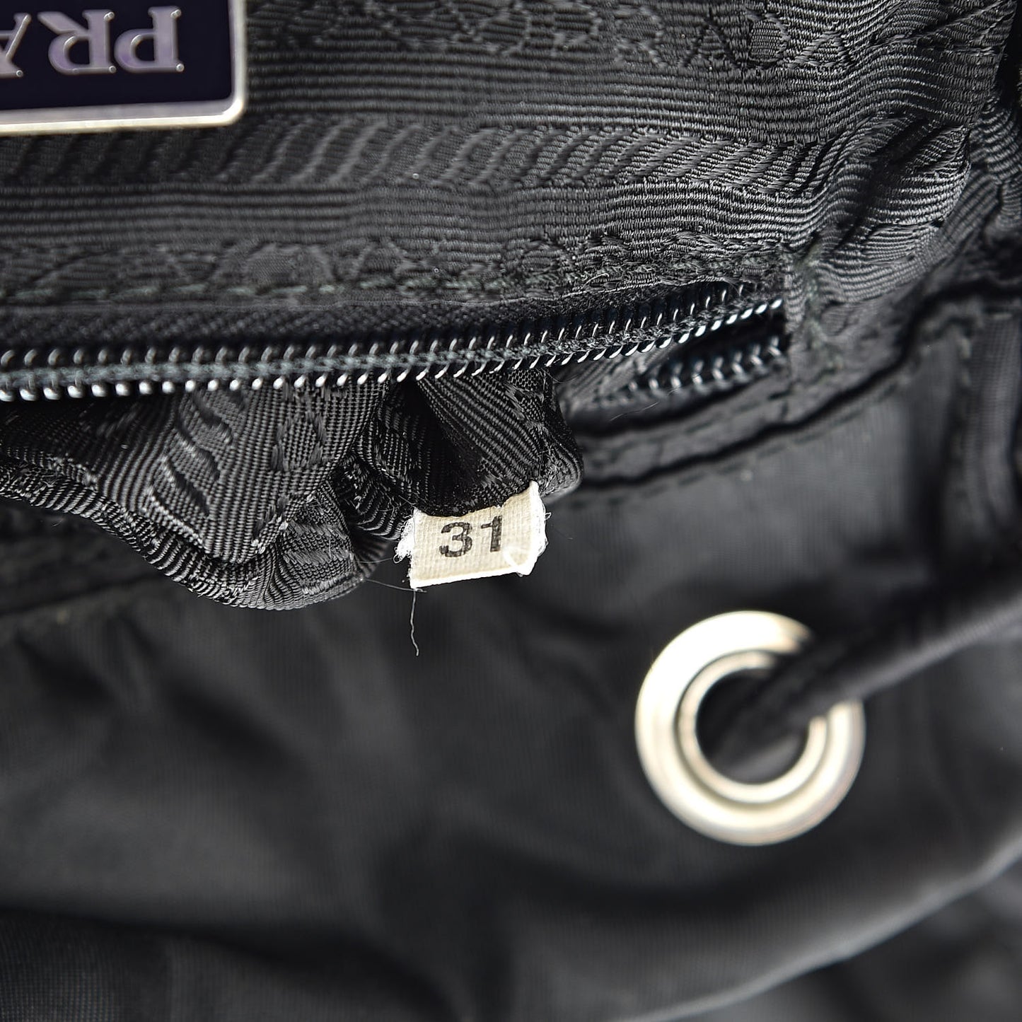 Tessuto Nylon Vela Cinch Backpack Black