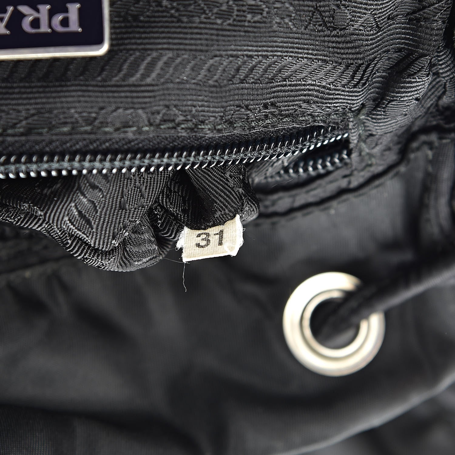 Prada Tessuto Nylon Vela Cinch Backpack Black 7 of 16