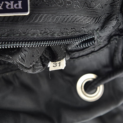 Prada Tessuto Nylon Vela Cinch Backpack Black 7 of 16
