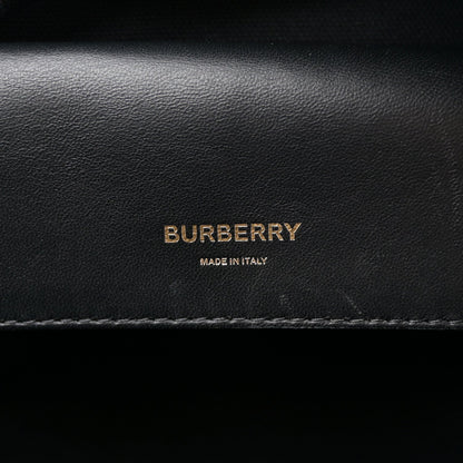 Burberry Smooth Calfskin Paneled Medium Cube Bowling Bag Black 6 of 7