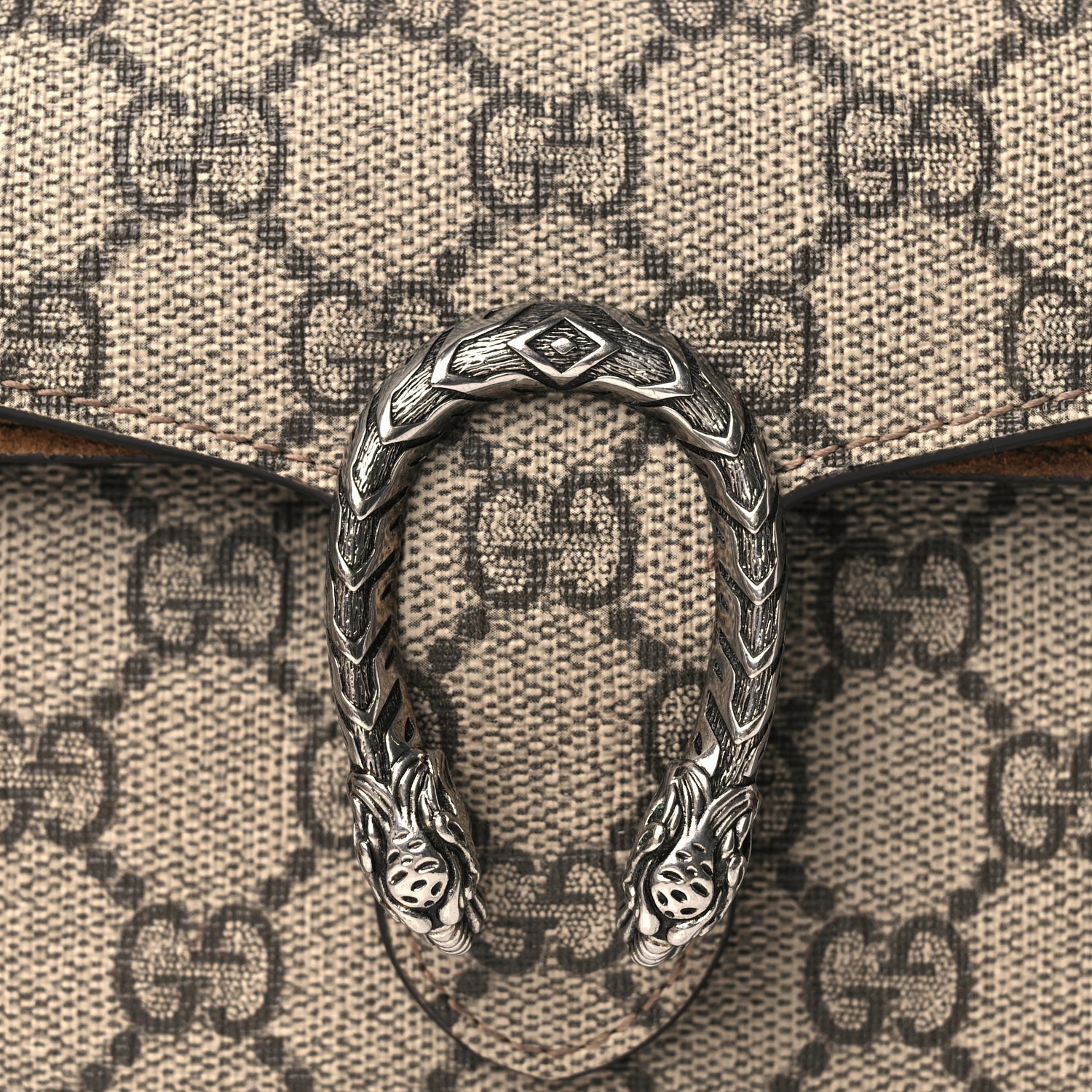 Gucci GG Supreme Monogram Super Mini Dionysus Shoulder Bag Taupe 2 of 4