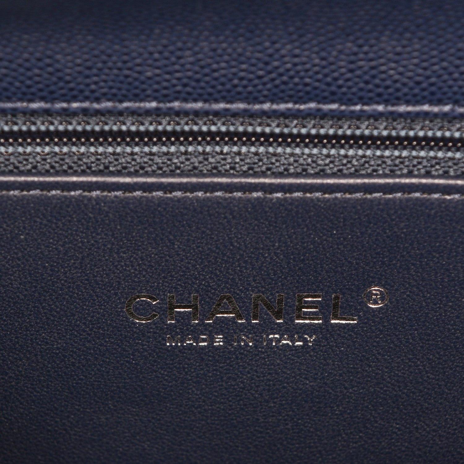 Chanel Caviar Lizard Quilted Medium Coco Handle Flap Navy 6 of 7