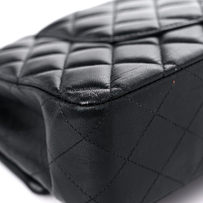 Chanel Lambskin Quilted Medium Double Flap Black 10 of 22