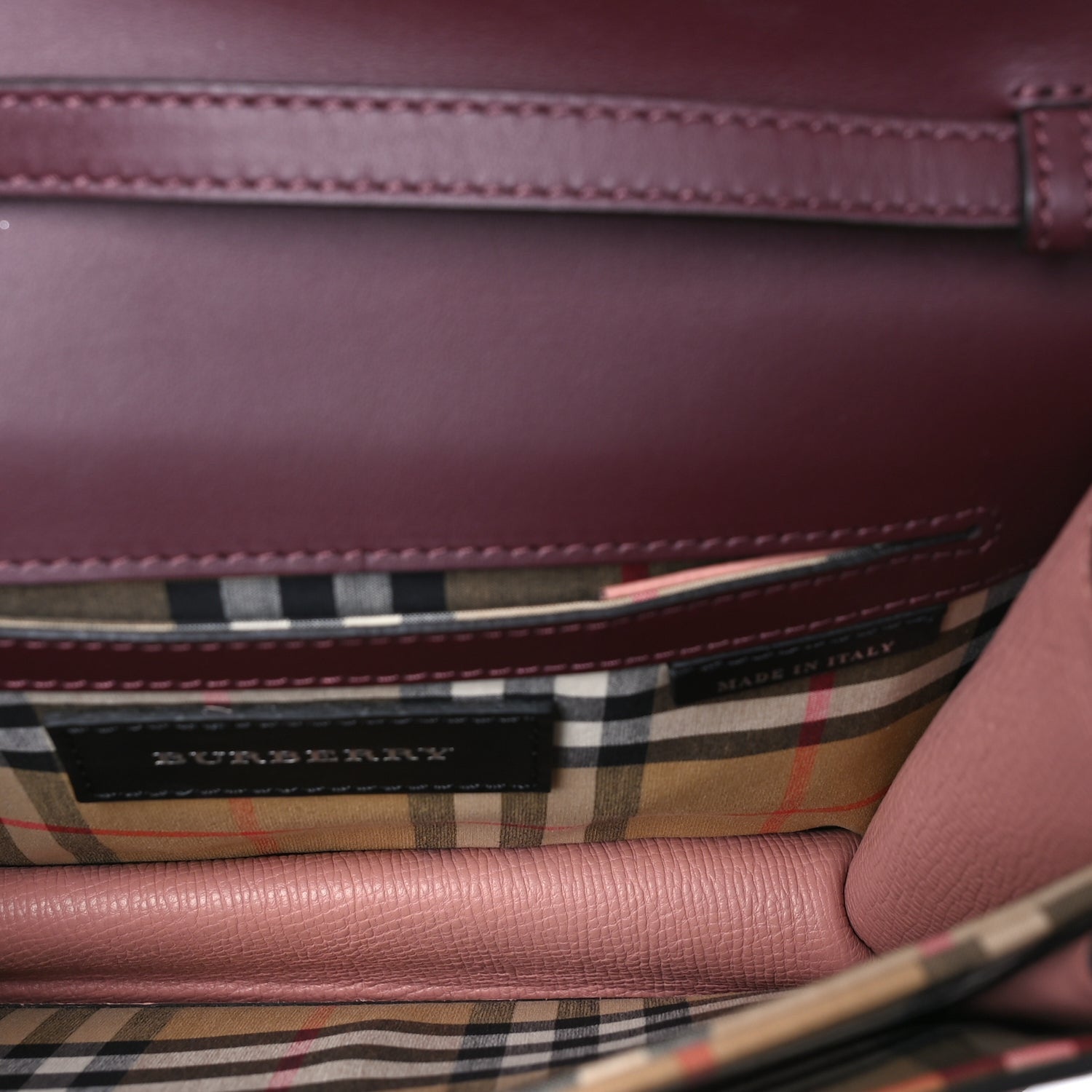 Burberry Derby Calfskin Bi-Color Small Macken Crossbody Bag Dusty Rose 4 of 7