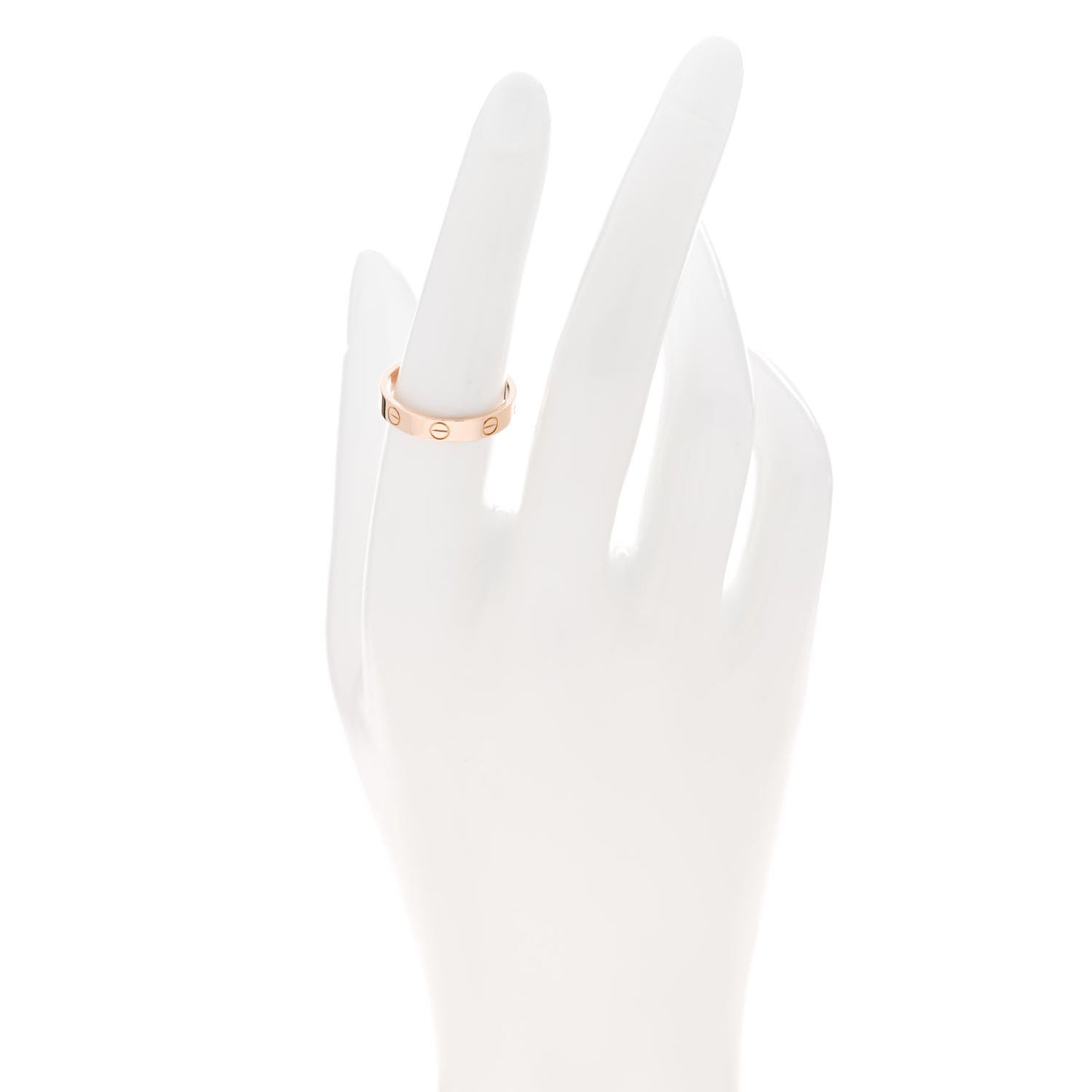 18K Pink Gold 3.5mm LOVE Wedding Band Ring 54 6.75