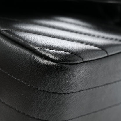 Chanel Lambskin Chevron Quilted Mini Rectangular Flap Black 13 of 15