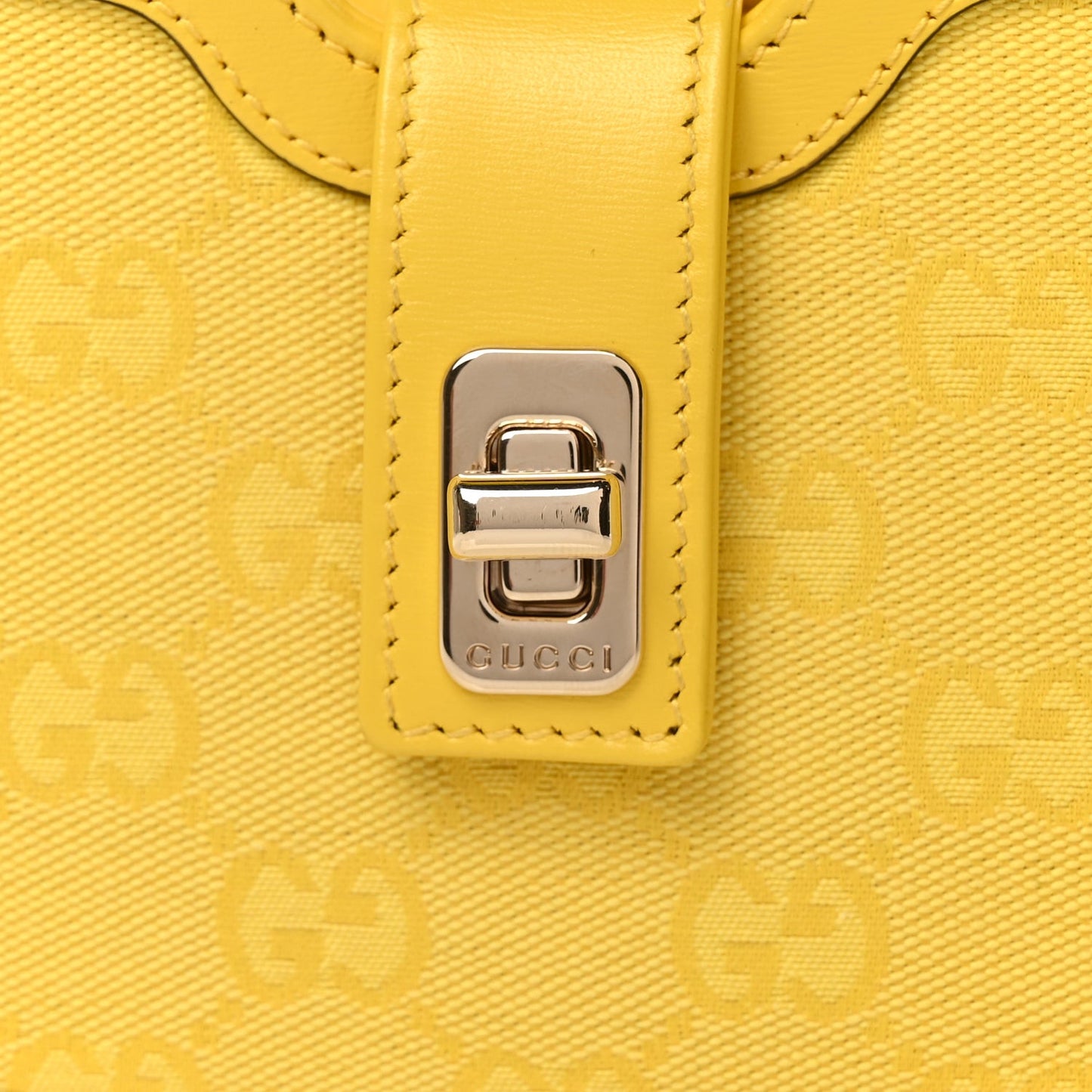 Calfskin Monogram Mini Moon Side Shoulder Bag Yellow