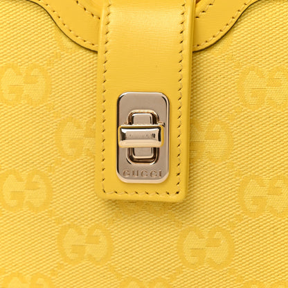 Gucci Calfskin Monogram Mini Moon Side Shoulder Bag Yellow 8 of 11