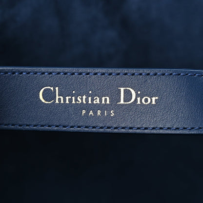 Christian Dior Calfskin Macrocannage Large Toujours   Deep Ocean Blue 7 of 9