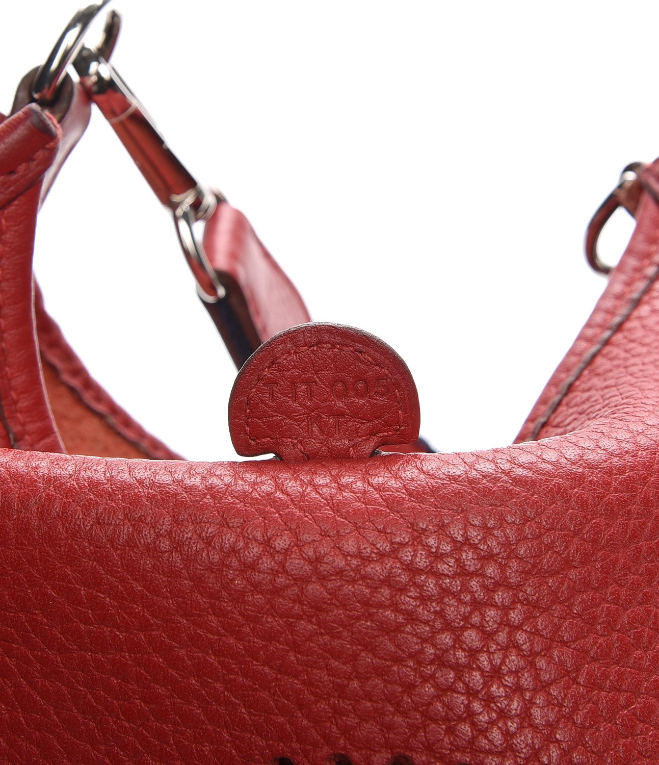 Hermes Taurillon Clemence Amazone Evelyne TPM Rouge Casaque Bleu Saphir 9 of 9