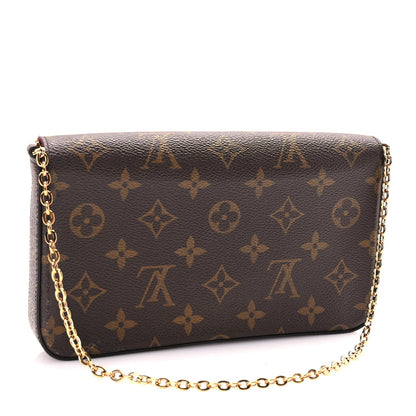 Louis Vuitton Monogram Pochette Felicie Chain Wallet Fuchsia 3 of 9